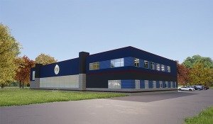 Rendering of an industrial manufacturing project in Bedford, NH